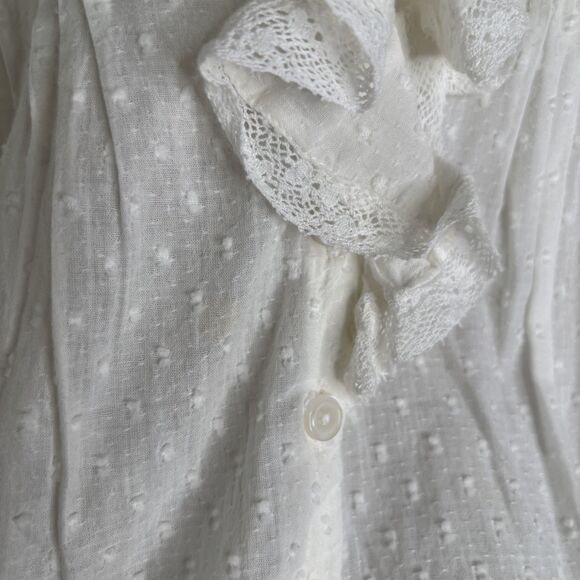 By Anthropologie Ruffled Pintuck Blouse - Picture 7 of 7